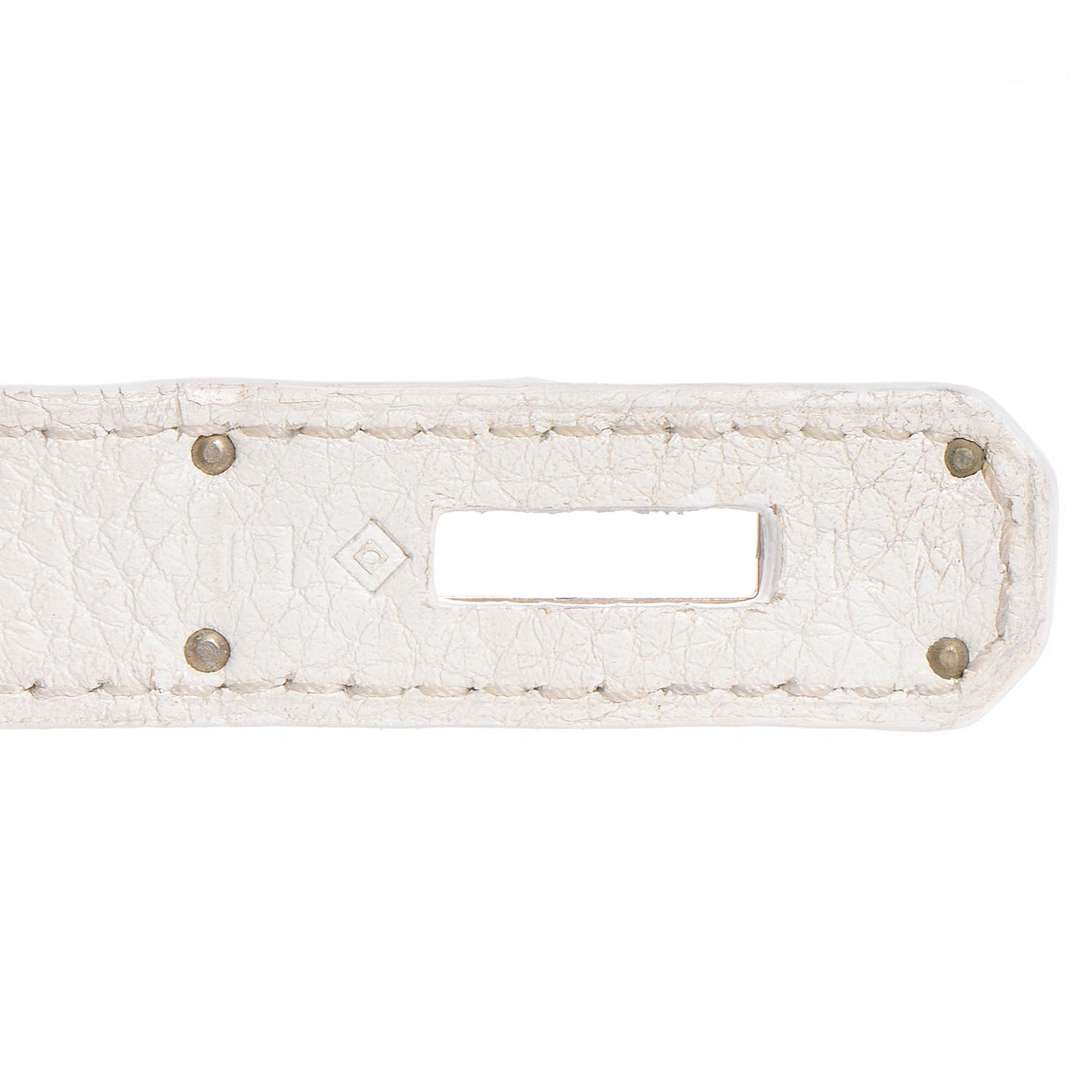 Taurillon Clemence Lizard Club Birkin 35 Blanc Gris Perle Sanguine