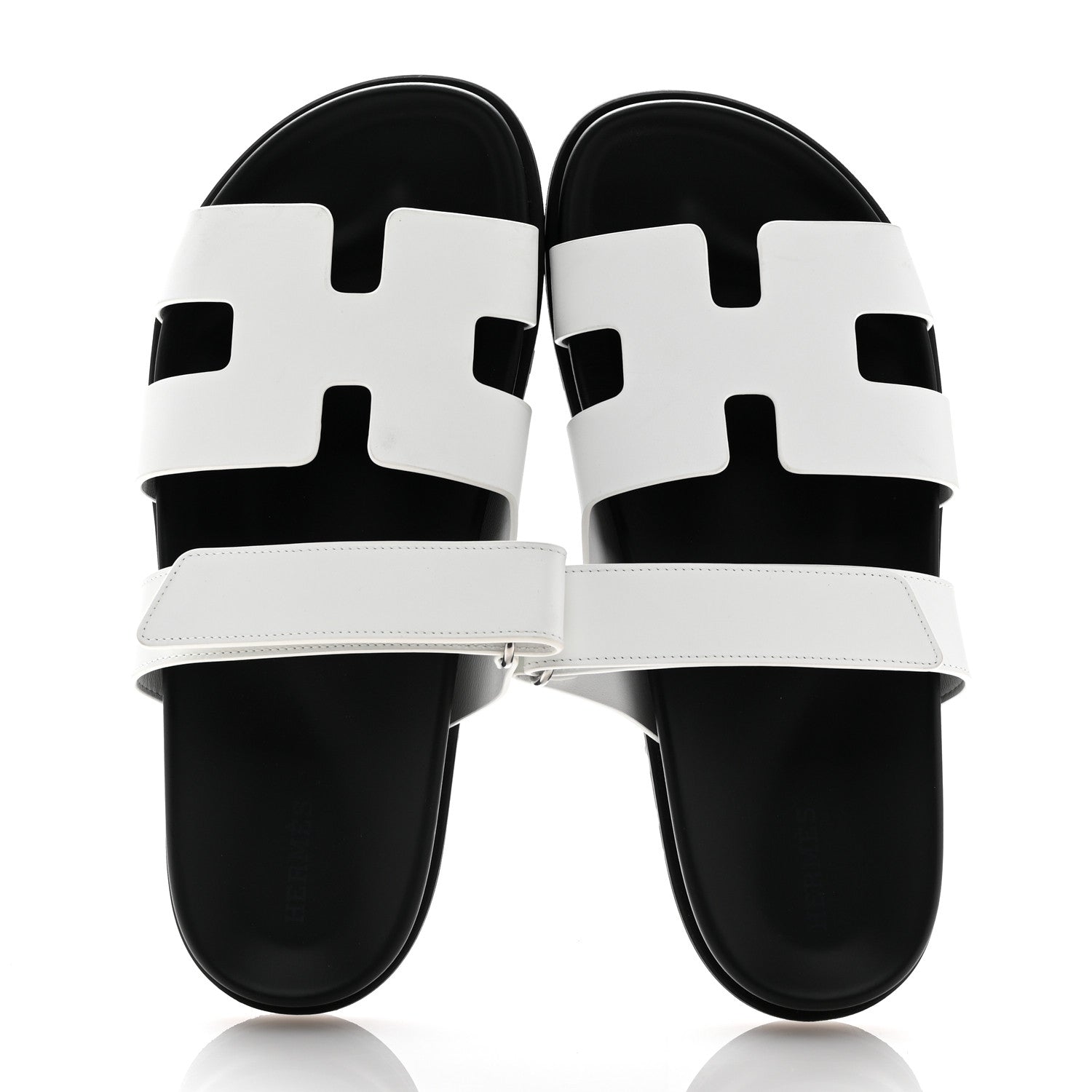 Hermes Calfskin Womens Chypre Sandals 40 White 2 of 10