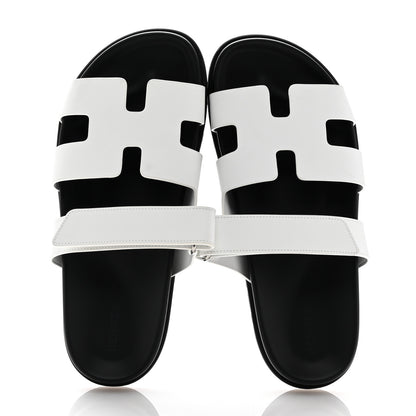 Hermes Calfskin Womens Chypre Sandals 40 White 2 of 10