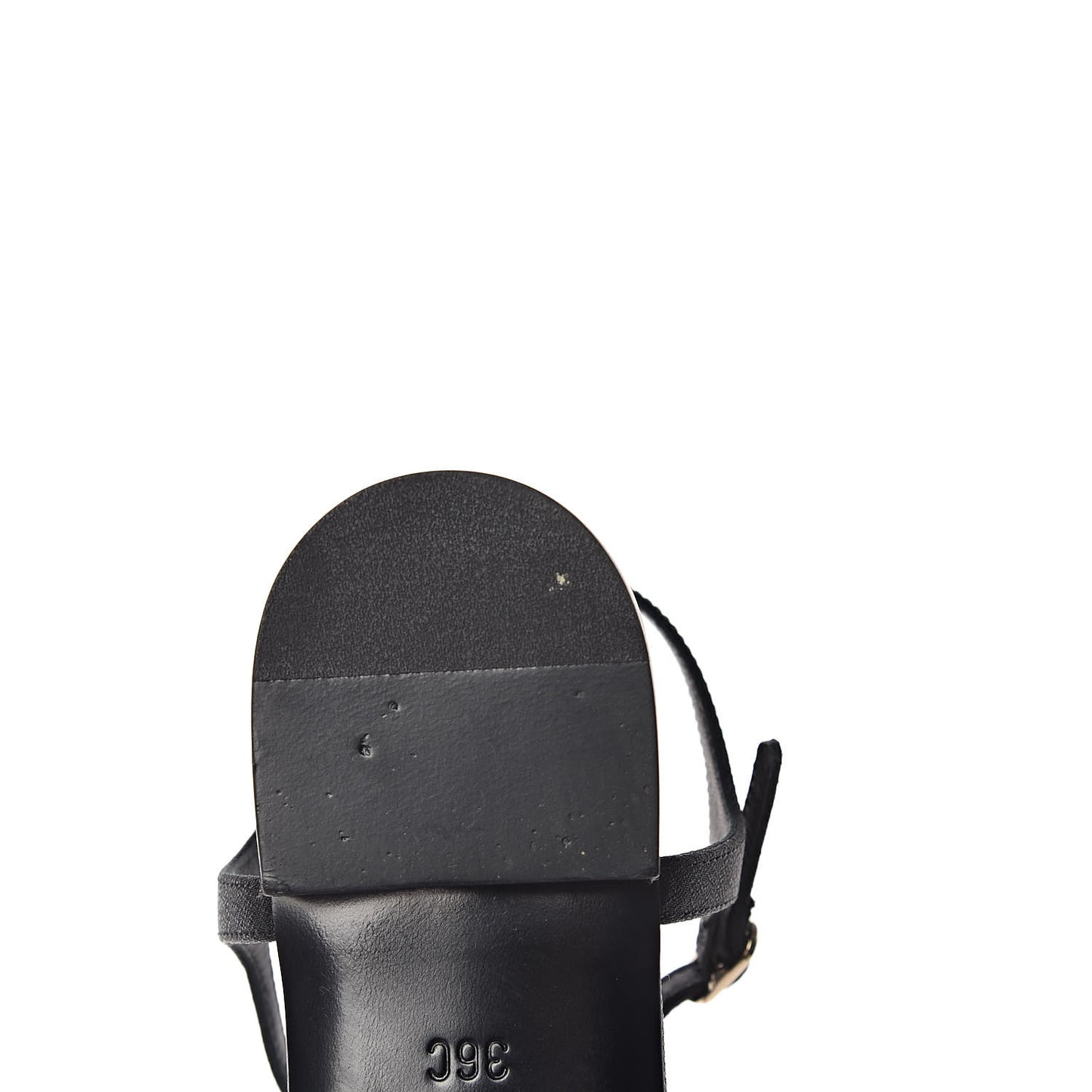 Fabric Pearl Camellia Thong Sandals 36 Black