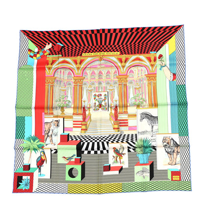 Hermes Silk Grand Theatre Nouveau Scarf 90 Rouge Vert Multicolor 1 of 4