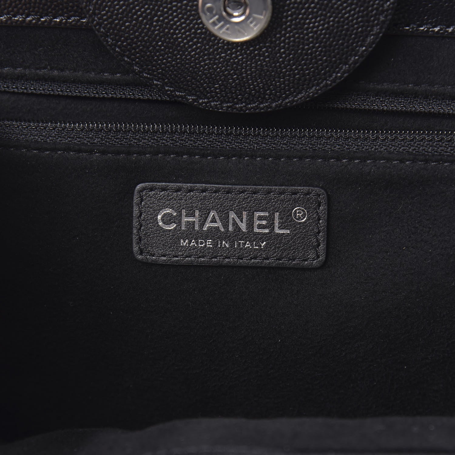 Chanel Caviar Medium Studded Deauville Tote Black 7 of 12