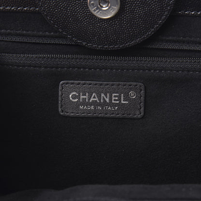 Chanel Caviar Medium Studded Deauville Tote Black 7 of 12