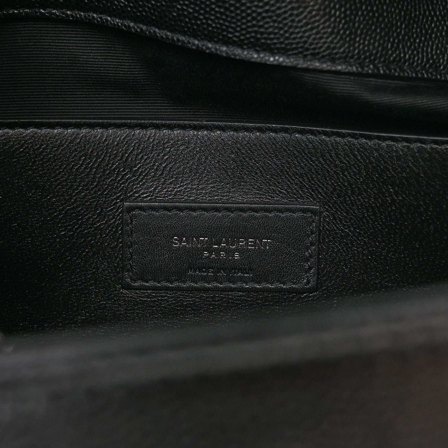 Saint Laurent Grain De Poudre Medium West Hollywood Monogram Fold-Over Black 7 of 11