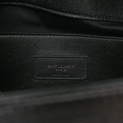 Saint Laurent Grain De Poudre Medium West Hollywood Monogram Fold-Over Black 7 of 11