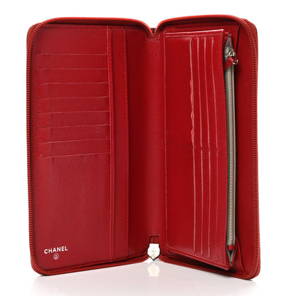 Chanel Caviar Large CC Timeless Zip Around Organizer Wallet Red 5 of 12