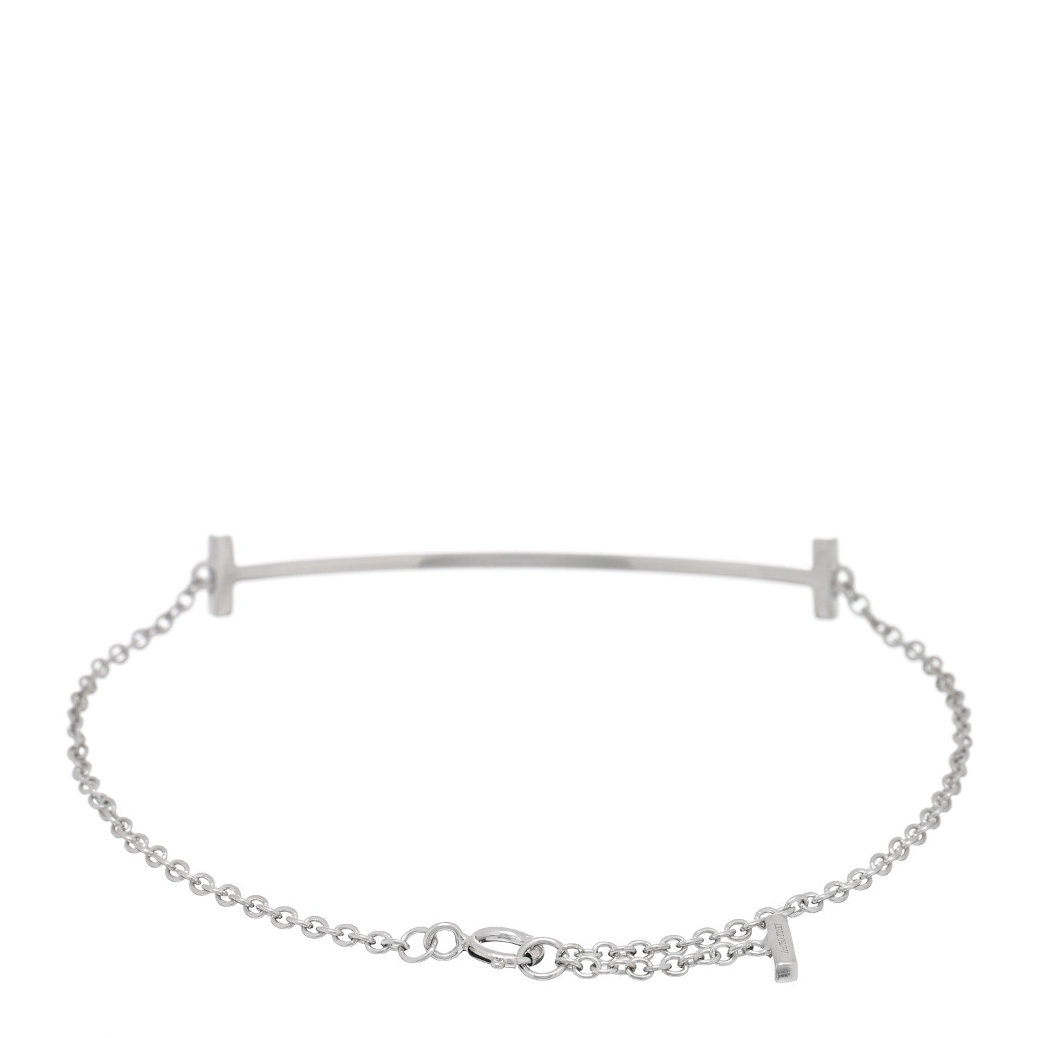 Tiffany 18K White Gold T Smile Bracelet 2 of 3
