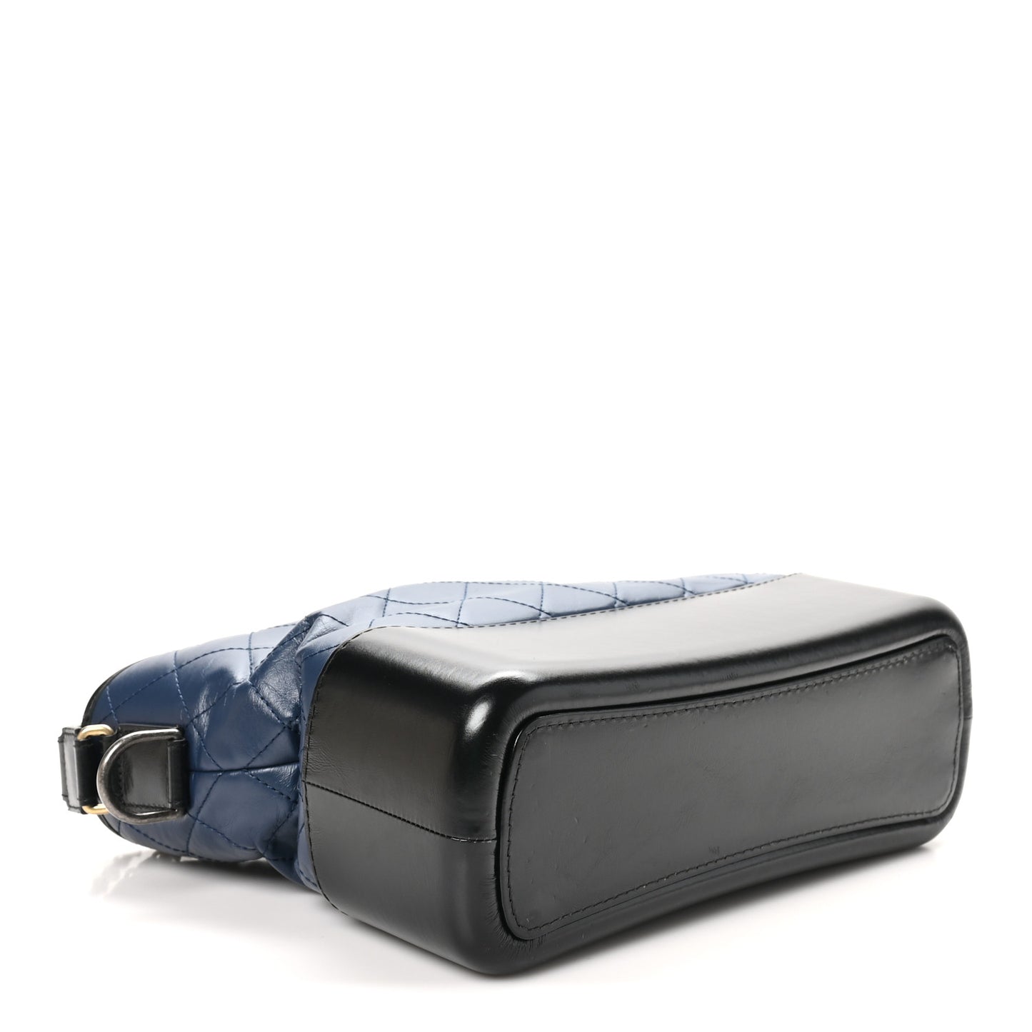 Aged Calfskin Quilted Medium Gabrielle Hobo Navy Black