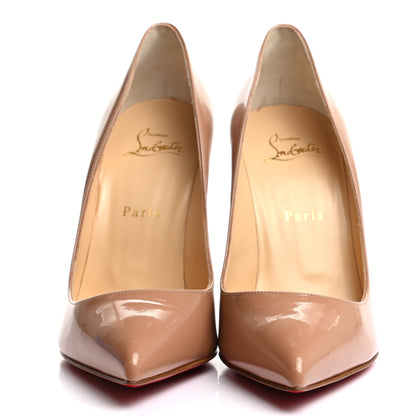 Christian Louboutin Patent Pigalle Follies 100 Pumps 38.5 Nude 2 of 7