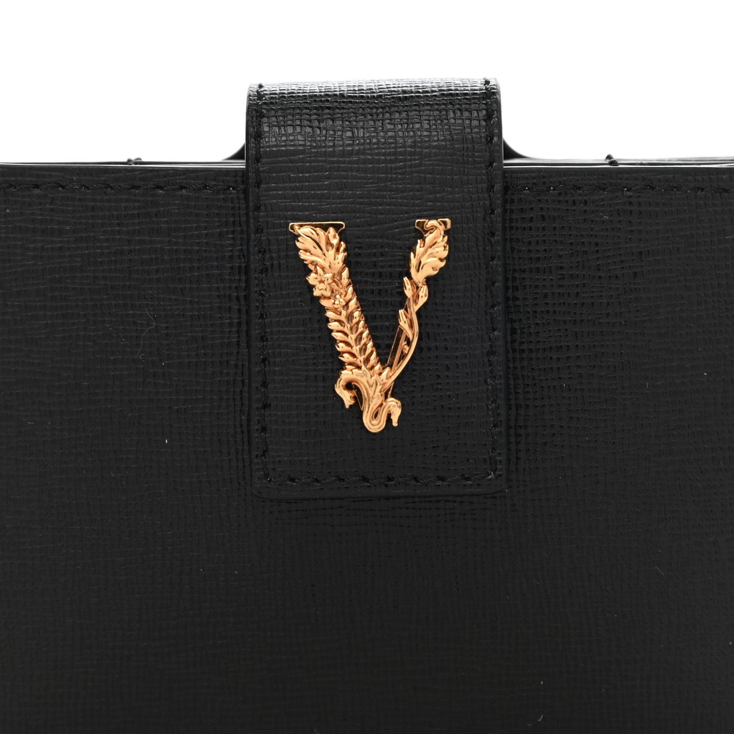 Calfskin Virtus Gusset Wallet Black