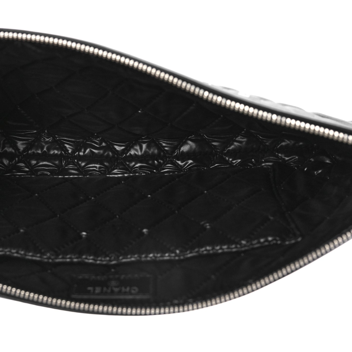Metallic Calfskin Keyboard Pouch Black