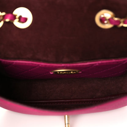 Chanel Calfskin Quilted Multi Pouching Flap And Coin Purse Fuchsia 4 of 8