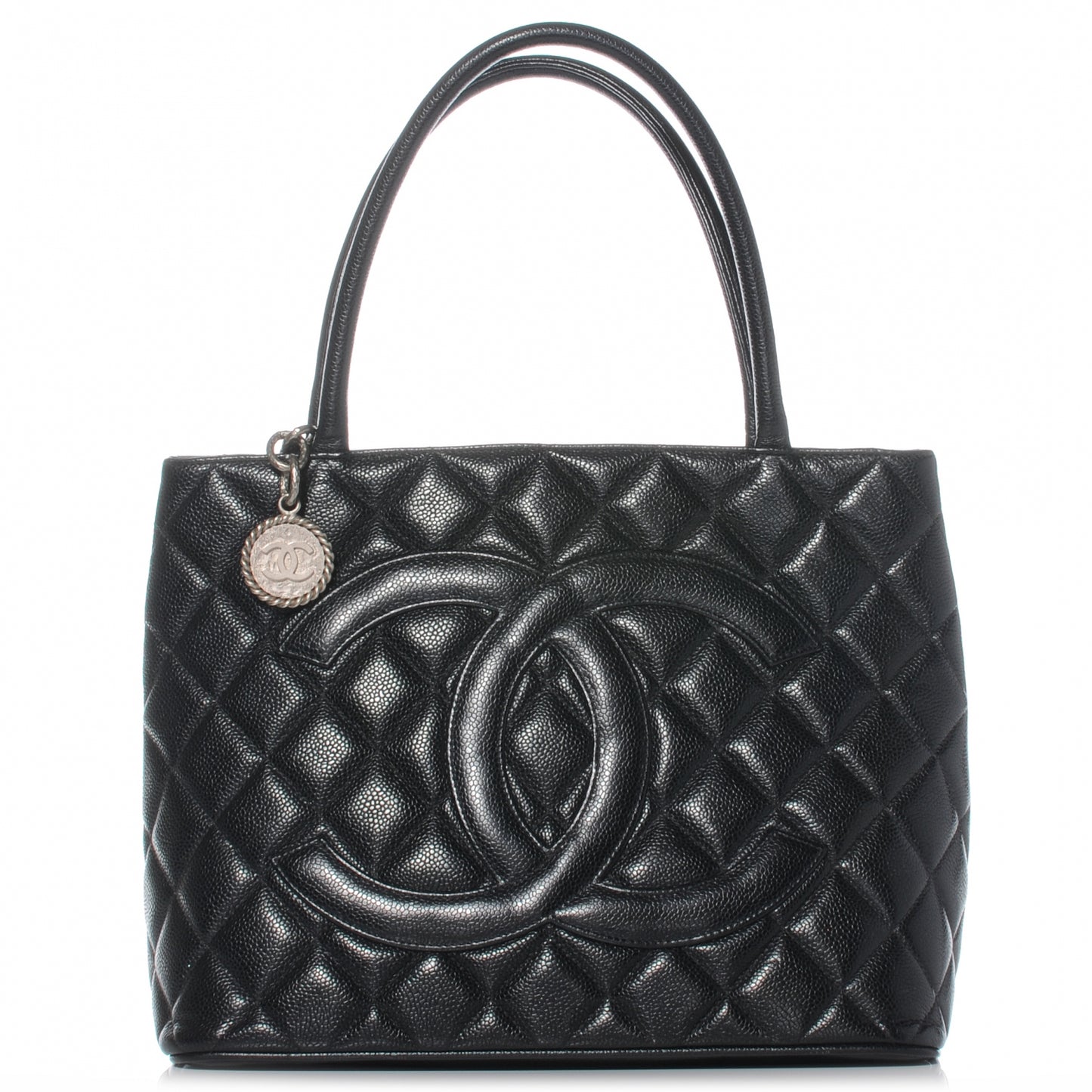 Caviar Medallion Tote Black