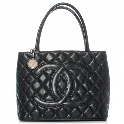 Chanel Caviar Medallion Tote Black 1 of 8
