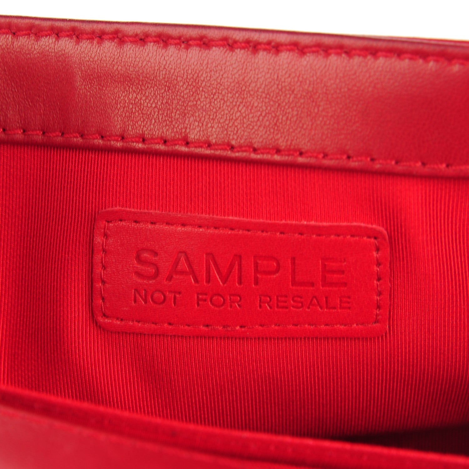 Chanel Lambskin Quilted Medium Boy Flap Black Red 7 of 8