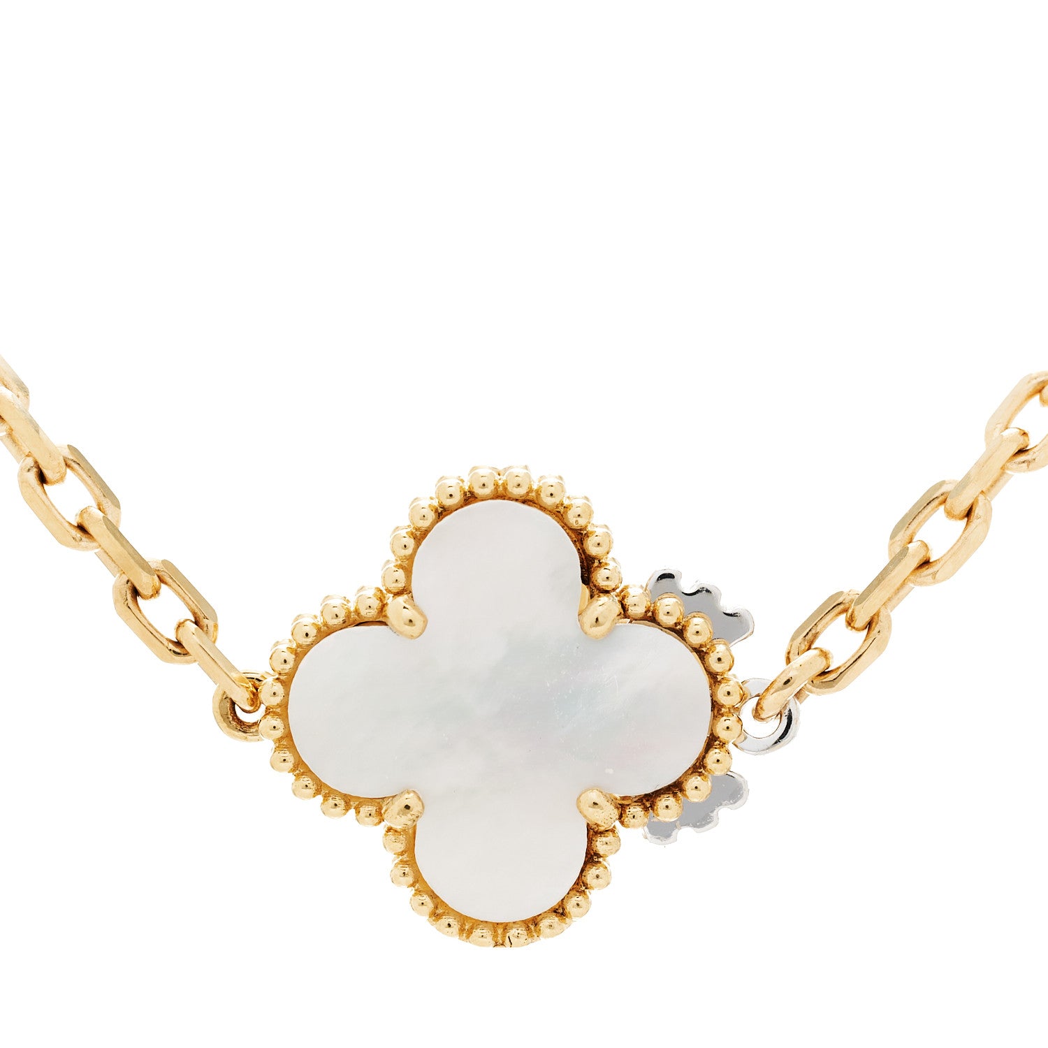 Van Cleef & Arpels 18K Yellow Gold Onyx Mother of Pearl 16 Motifs Magic Alhambra Necklace 4 of 6