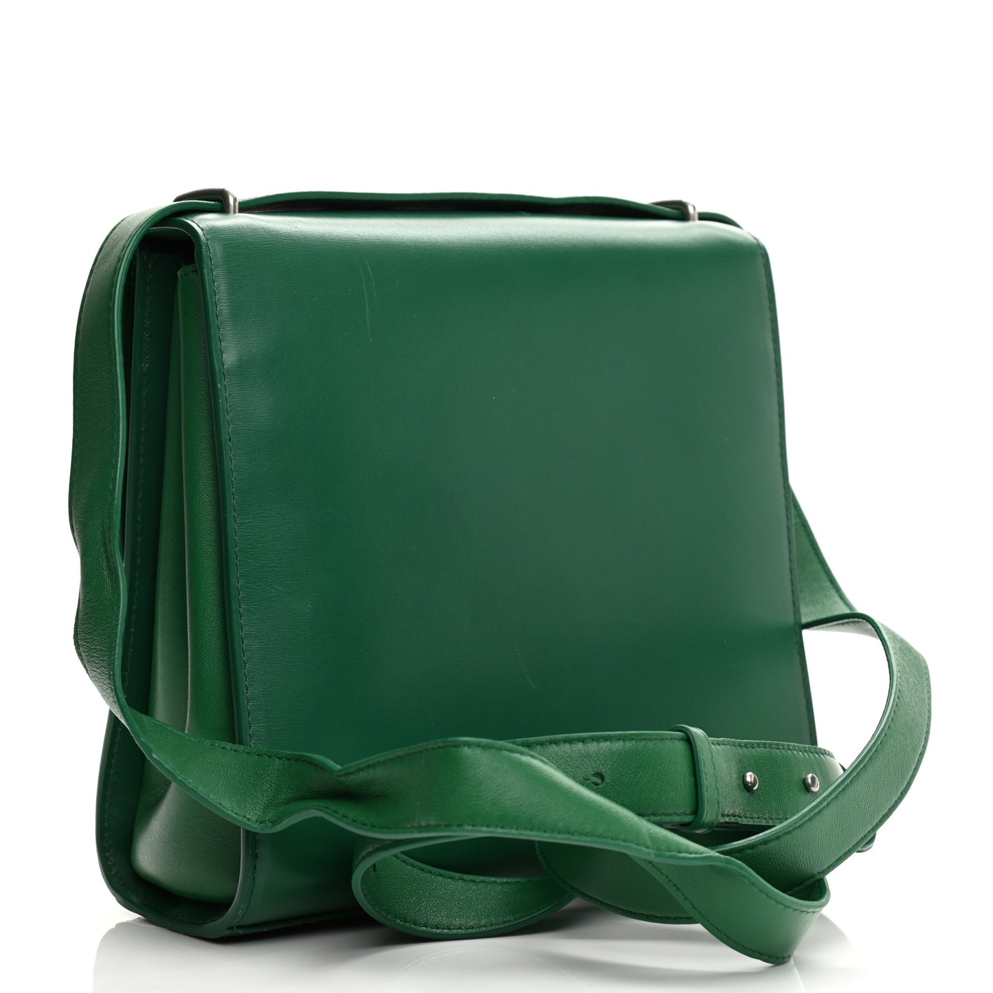 Box Calfskin Nappa Clip Bag Racing Green