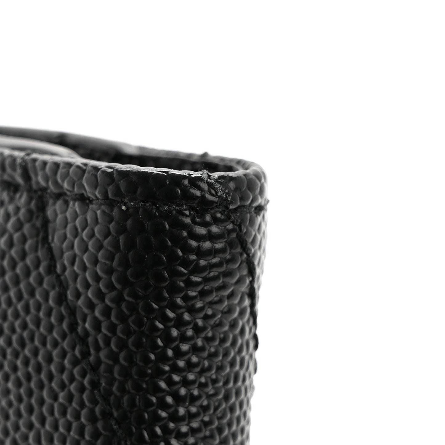 Grain De Poudre Matelasse Chevron Monogram Zipped Card Case Black