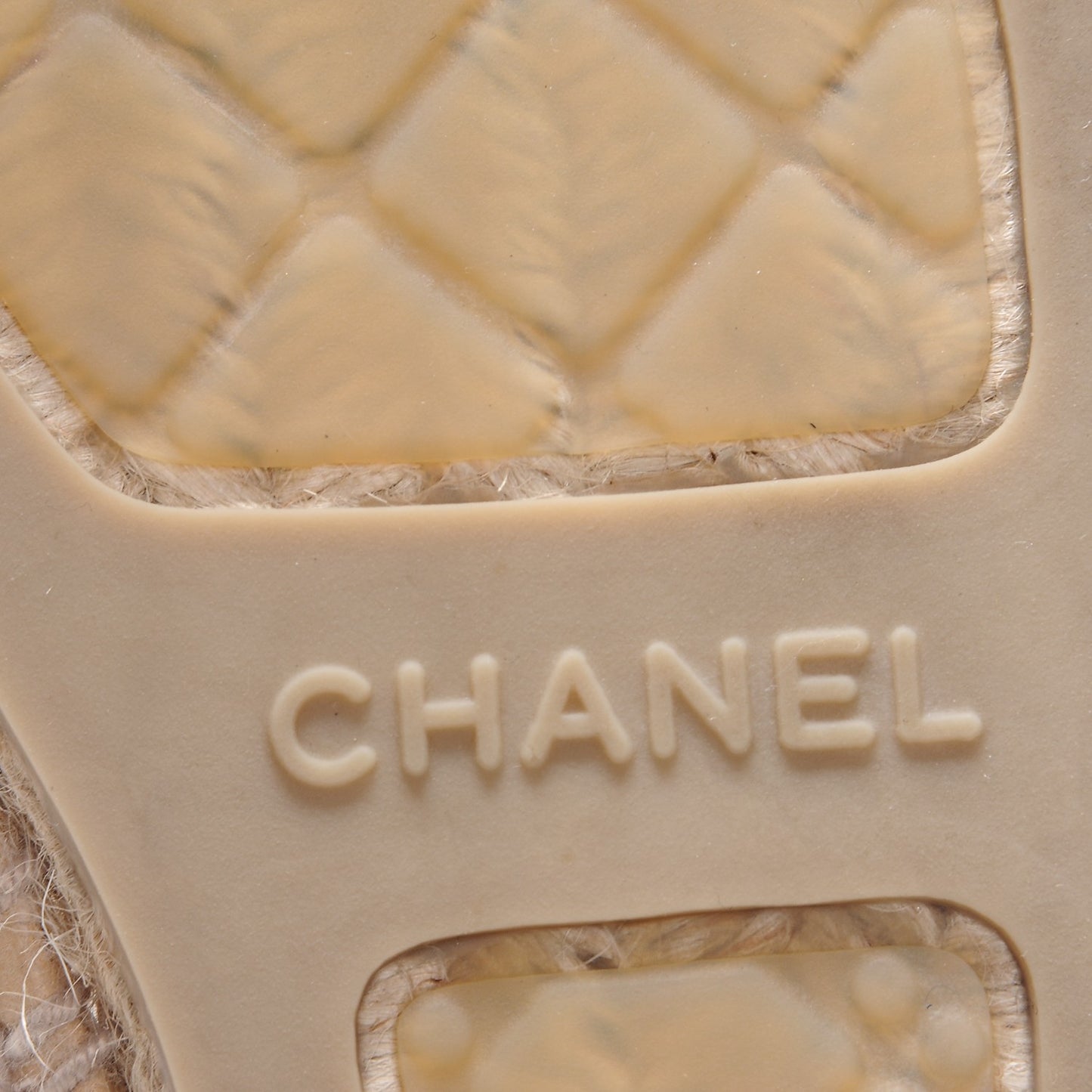Lambskin CC Espadrilles 38 Beige Black