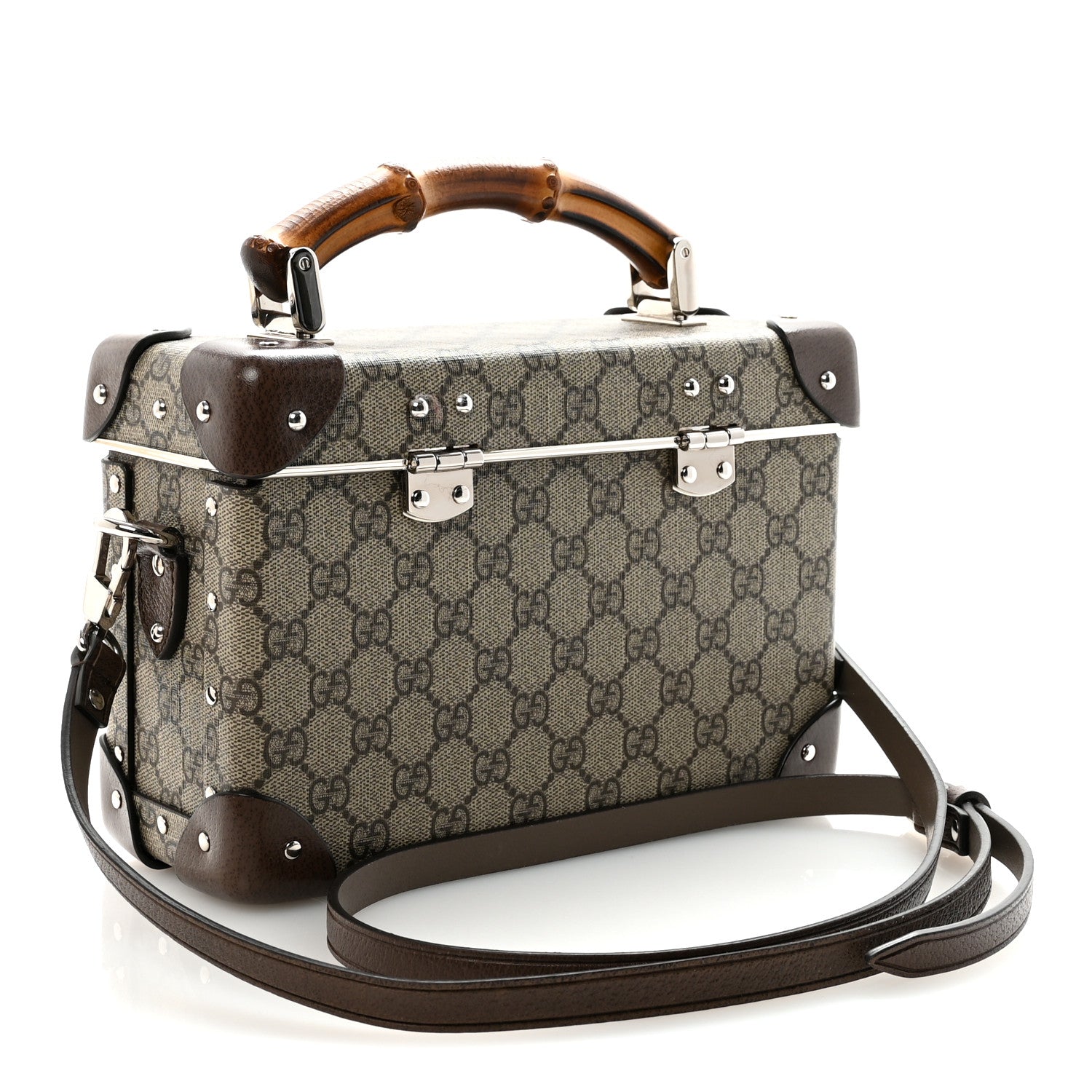 Gucci GG Supreme Monogram Globe-Trotter Beauty Case Brown 3 of 10