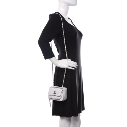 Chanel Lambskin Quilted Small Pocket Box Camera Case White 2 of 13