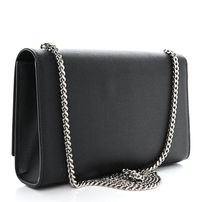 Saint Laurent Grain De Poudre Medium Classic Monogram Kate Satchel Black 3 of 12