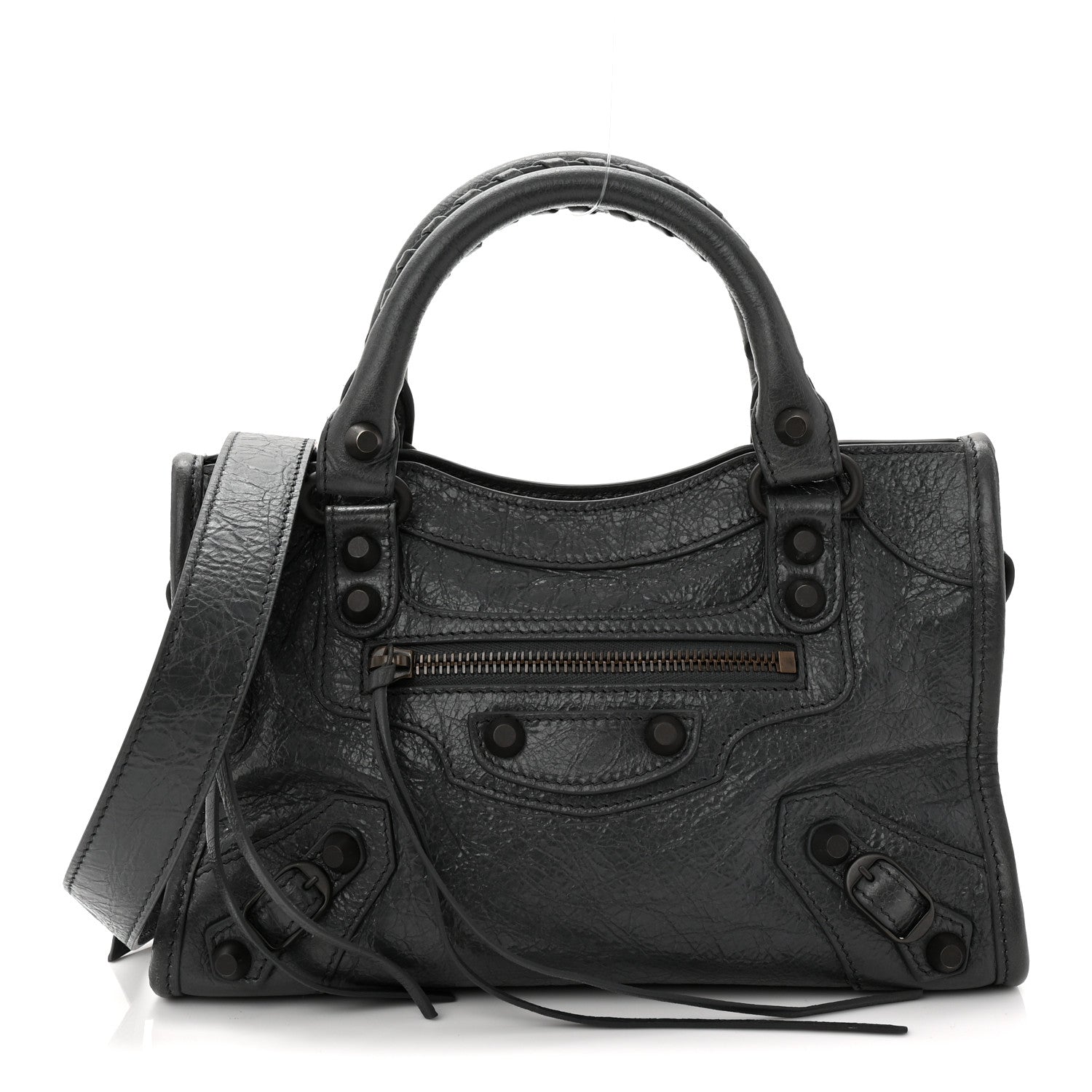 Balenciaga Agneau Arena Classic Hardware Le City Mini  Volcanic Rock 1 of 11