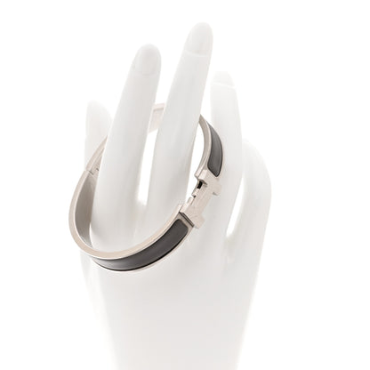 Hermes Matte Enamel Narrow Clic Clac HH Bracelet T4 Etain 2 of 5