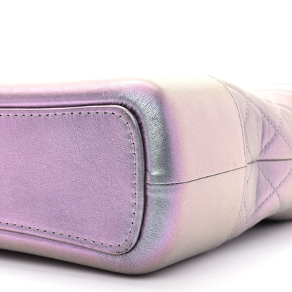 Chanel Iridescent Lambskin Calfskin Quilted Medium Gabrielle Hobo Light Purple 10 of 11