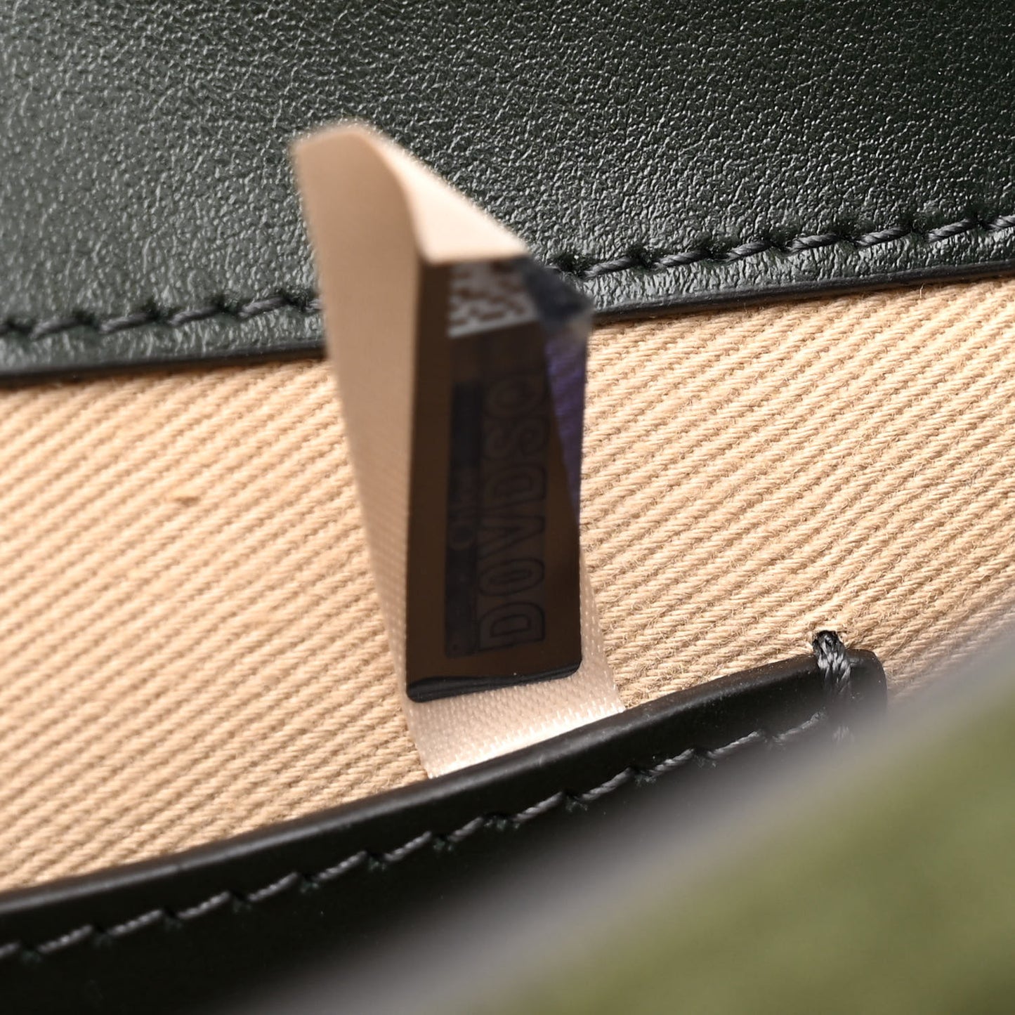 Calfskin Suede Small Tess Bag Deep Forest