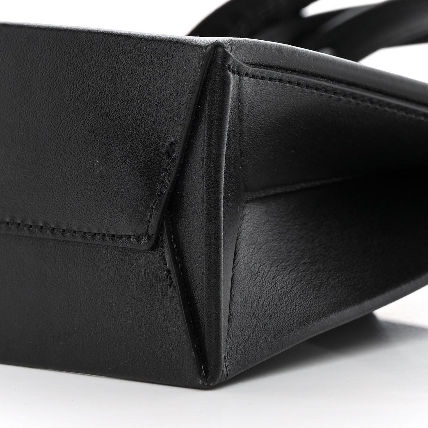 Calfskin Box Bag Tote Black