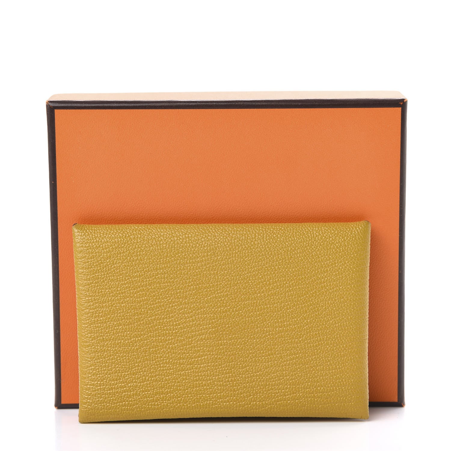 Hermes Chevre Mysore Calvi Card Case Jaune Ambre 7 of 7