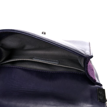 Chanel Velvet Quilted Small Boy Flap Purple 5 of 20