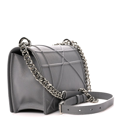 Christian Dior Grained Calfskin Medium Diorama Flap Bag Gris 3 of 10