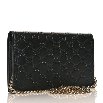 Gucci Guccissima Signature Bowy Chain Wallet Black 3 of 9