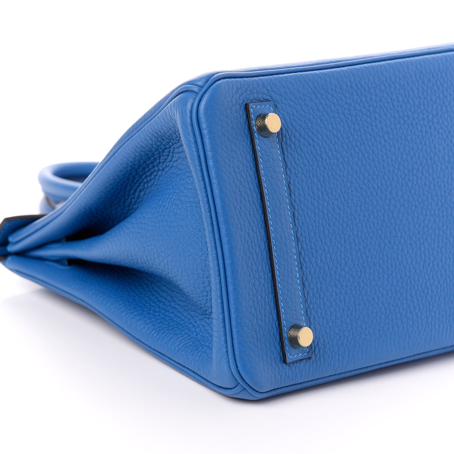 Taurillon Clemence Birkin 30 Bleu Hydra