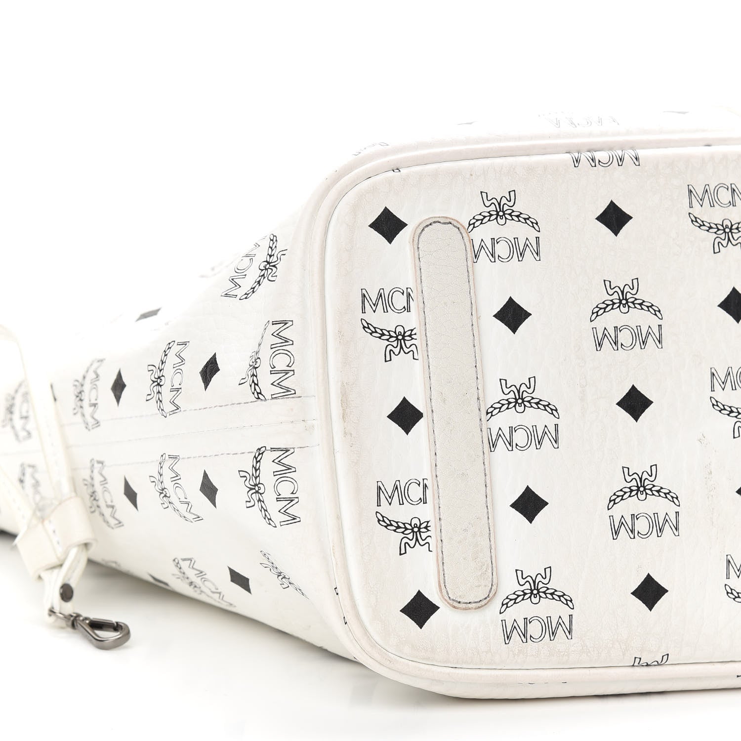 MCM Visetos Medium Liz Reversible Shopper Tote White 13 of 17