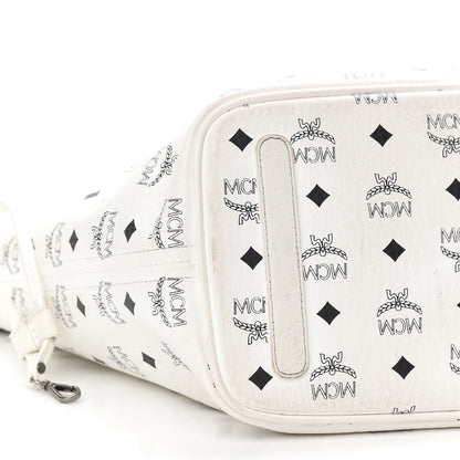 MCM Visetos Medium Liz Reversible Shopper Tote White 13 of 17
