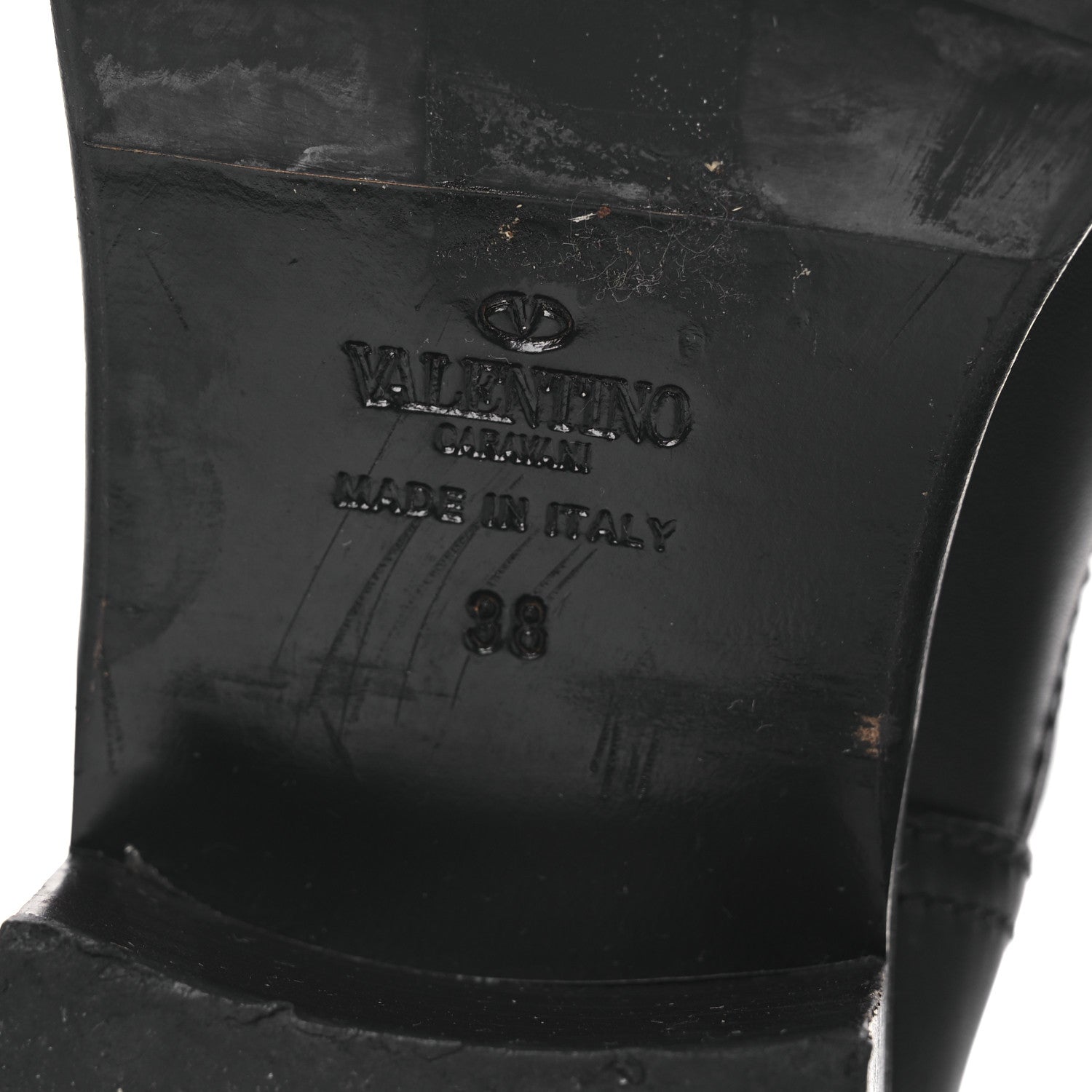 Valentino Garavani Calfskin Lock Studded 30mm Biker Boots 38 Black 8 of 13