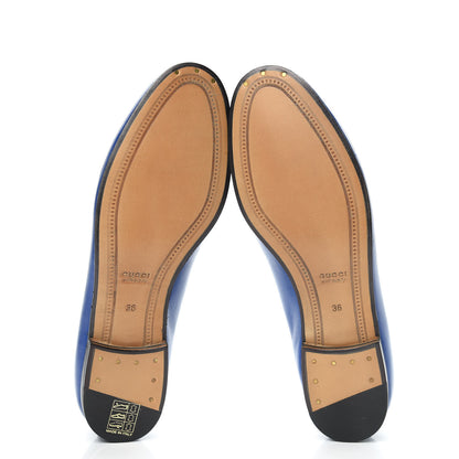 Gucci Malaga Kid Womens Jordaan Loafers 36 Electric Blue 5 of 10