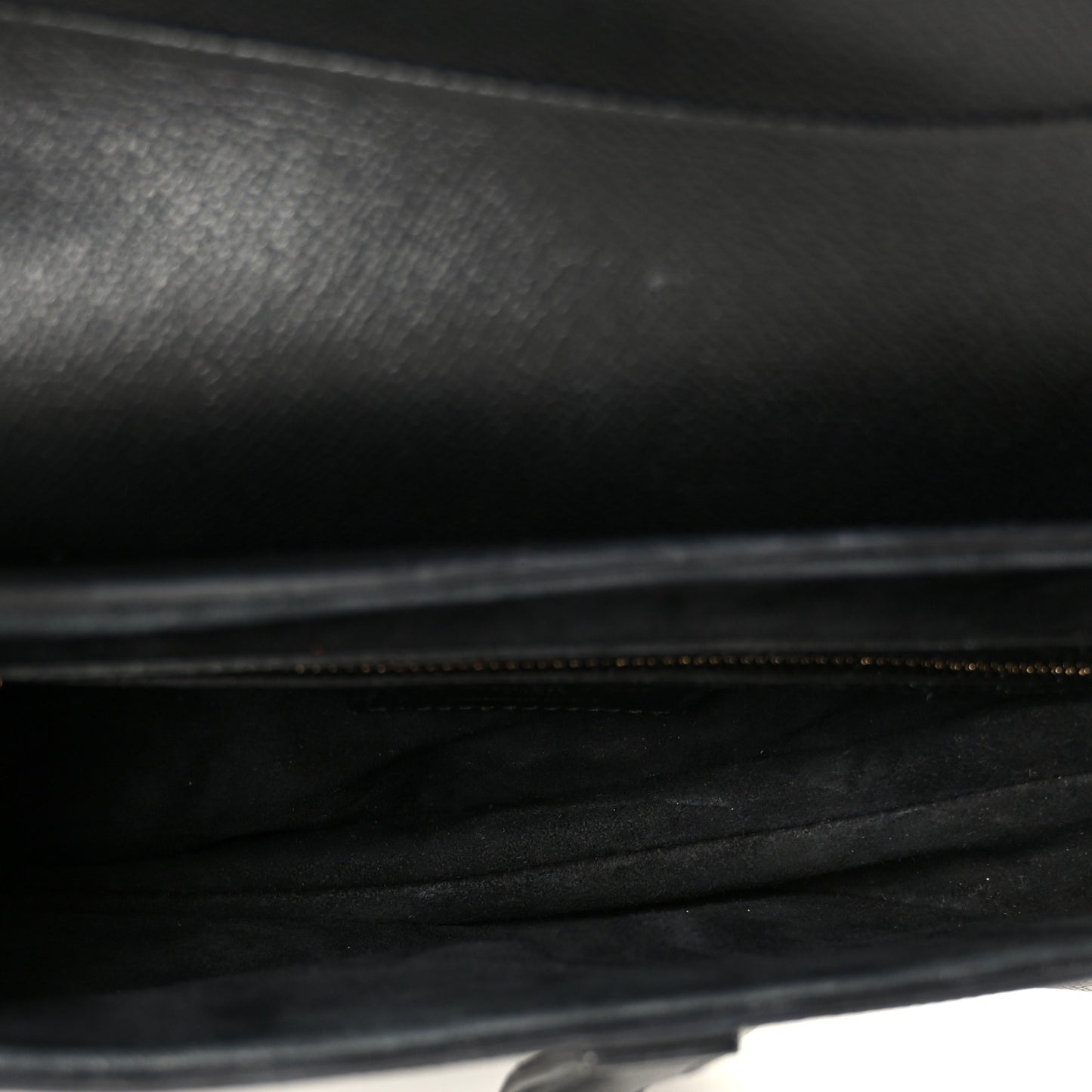 Grained Calfskin Saddle Bag Black