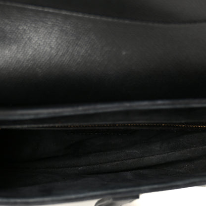 Christian Dior Grained Calfskin Saddle Bag Black 5 of 11