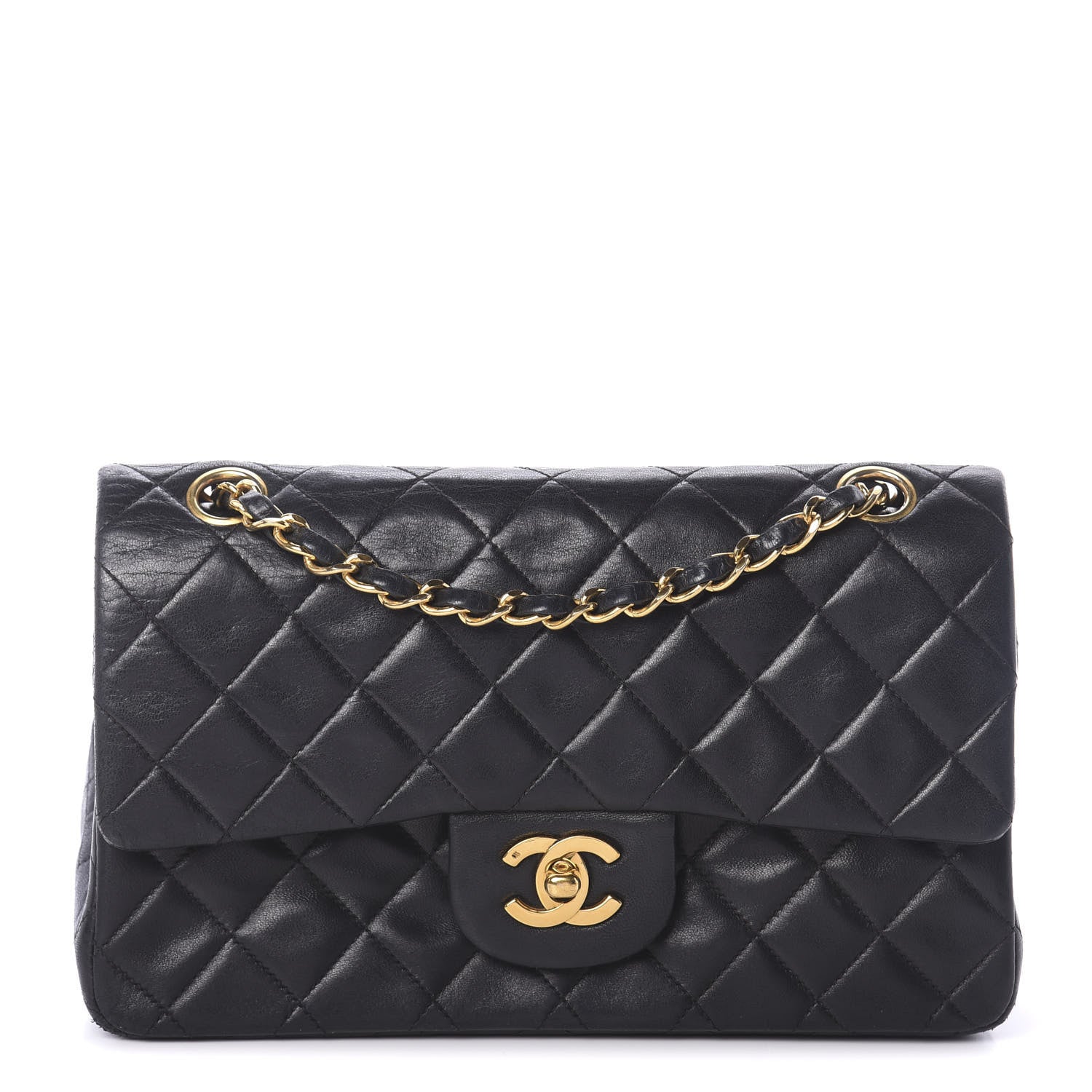 Chanel Lambskin Quilted Small Double Flap Black 1 of 8