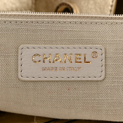 Chanel Metallic Calfskin Medium Deauville Tote Gold 7 of 12