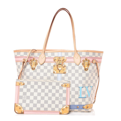 Louis Vuitton Damier Azur Summer Trunks Neo Neverfull MM 1 of 9