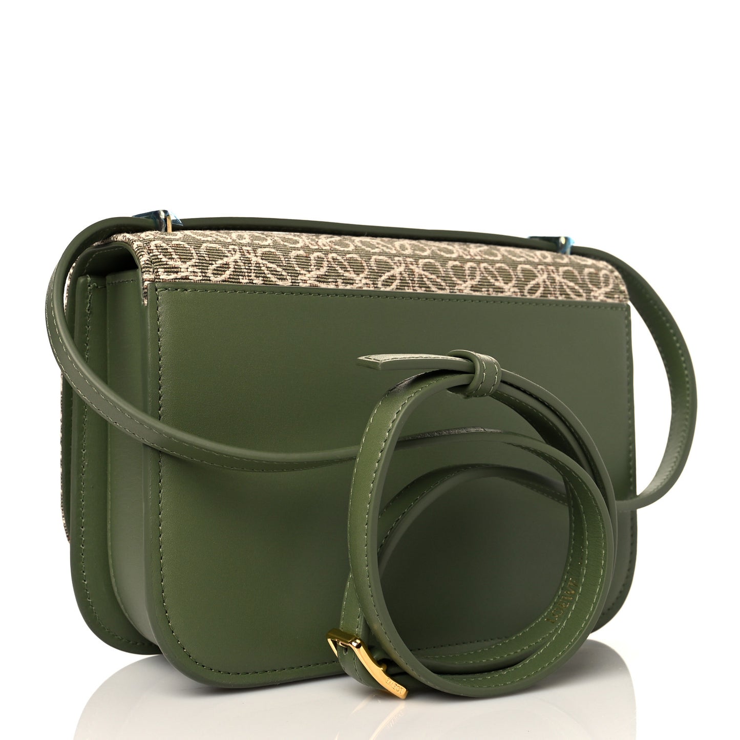 Jacquard Anagram Calfskin Goya Bag Green Avocado