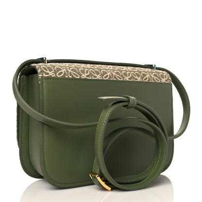 Loewe Jacquard Anagram Calfskin Goya Bag Green Avocado 2 of 9