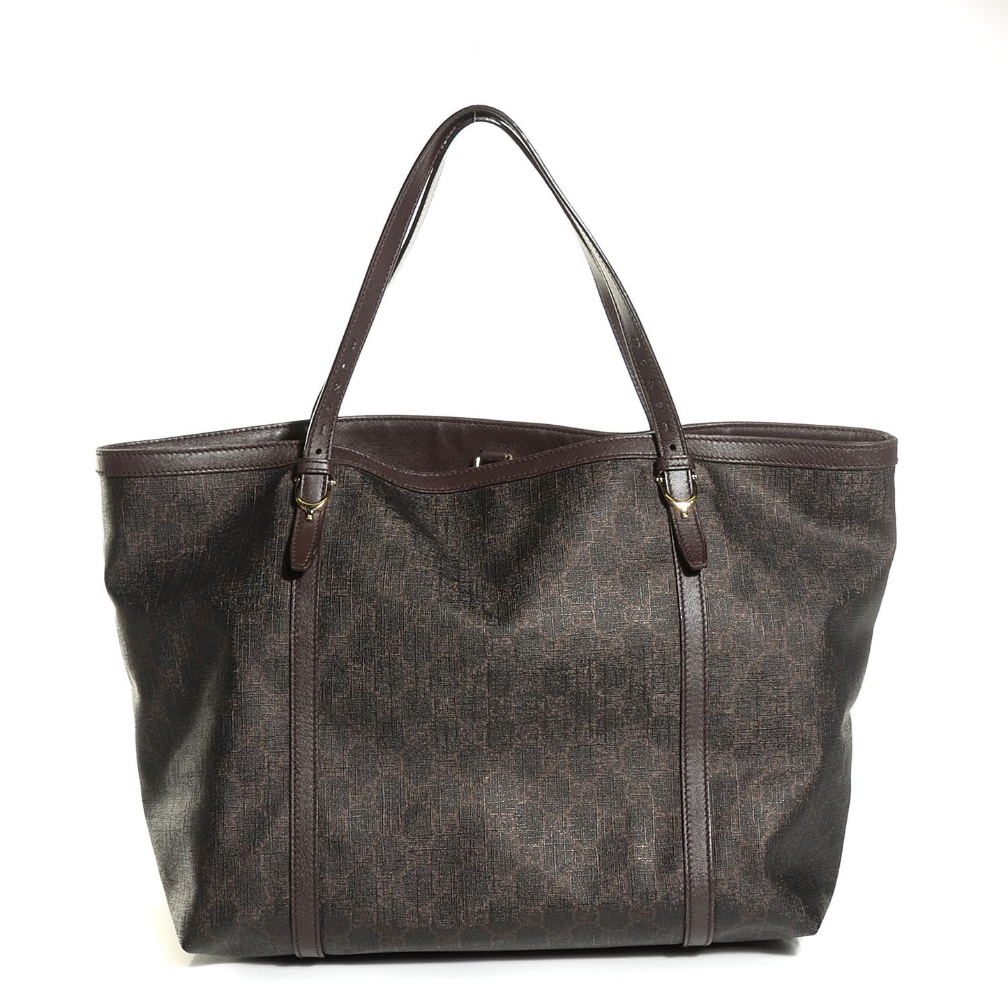 GG Supreme Monogram Medium Nice Tote Dark Brown