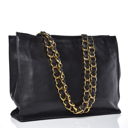 Chanel Lambskin CC Tote Black 3 of 14
