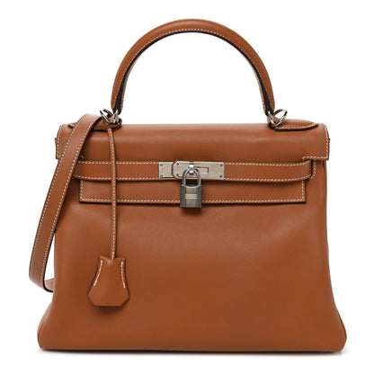 Hermes Swift Kelly Retourne 28 Gold 1 of 9